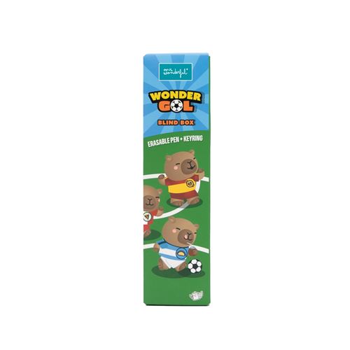 8445641079046 Caixa surpresa Blind Box da caneta apagável Mr. Wonderful Wonder Gol. Por isso, o produto exibe o packaging temático de futebol e o mistério do conteúdo.