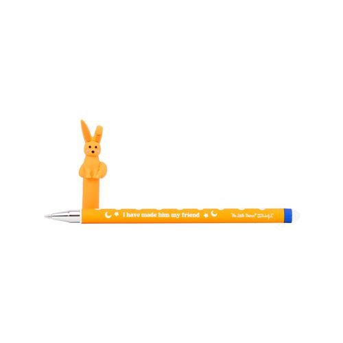 8445641080769 Caneta apagável Mr. Wonderful de tinta azul inspirada na Raposa d'O Principezinho. Por isso, o modelo exibe o boneco do animal no topo e o corpo decorado.