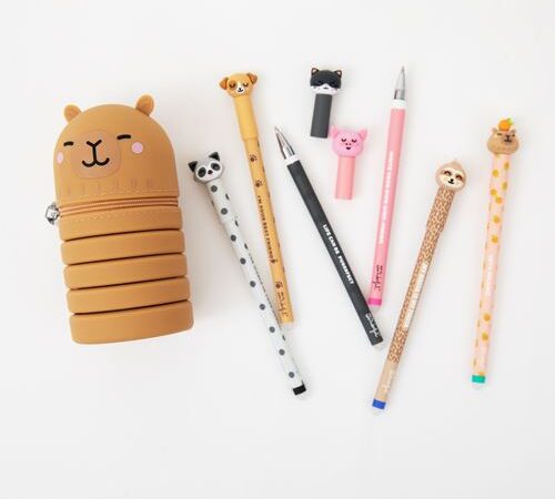 Estojo de Silicone Mr. Wonderful Capivara Aberto como Copo de Secretaria